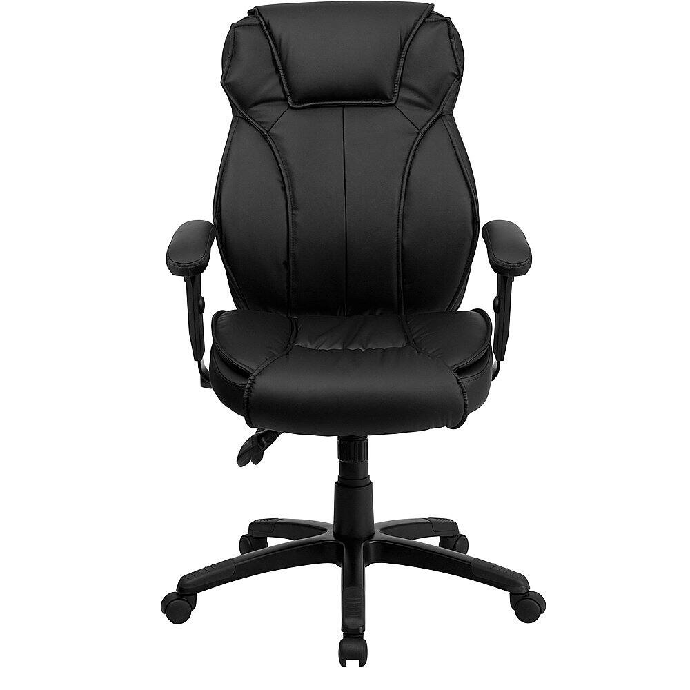 Alt View 11. Alamont Home - Hansel Contemporary Leather/Faux Leather Executive Swivel Office Chair - Black.