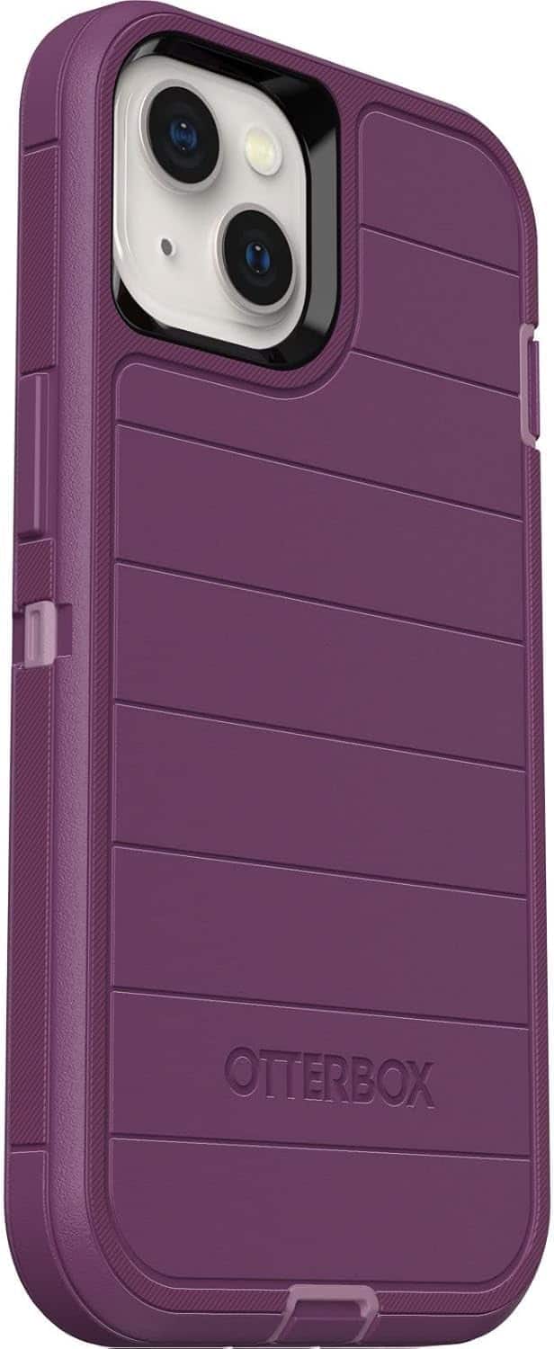 OtterBox - Defender Pro Series Gamra Case and Holster - iPhone 13 - Purple
