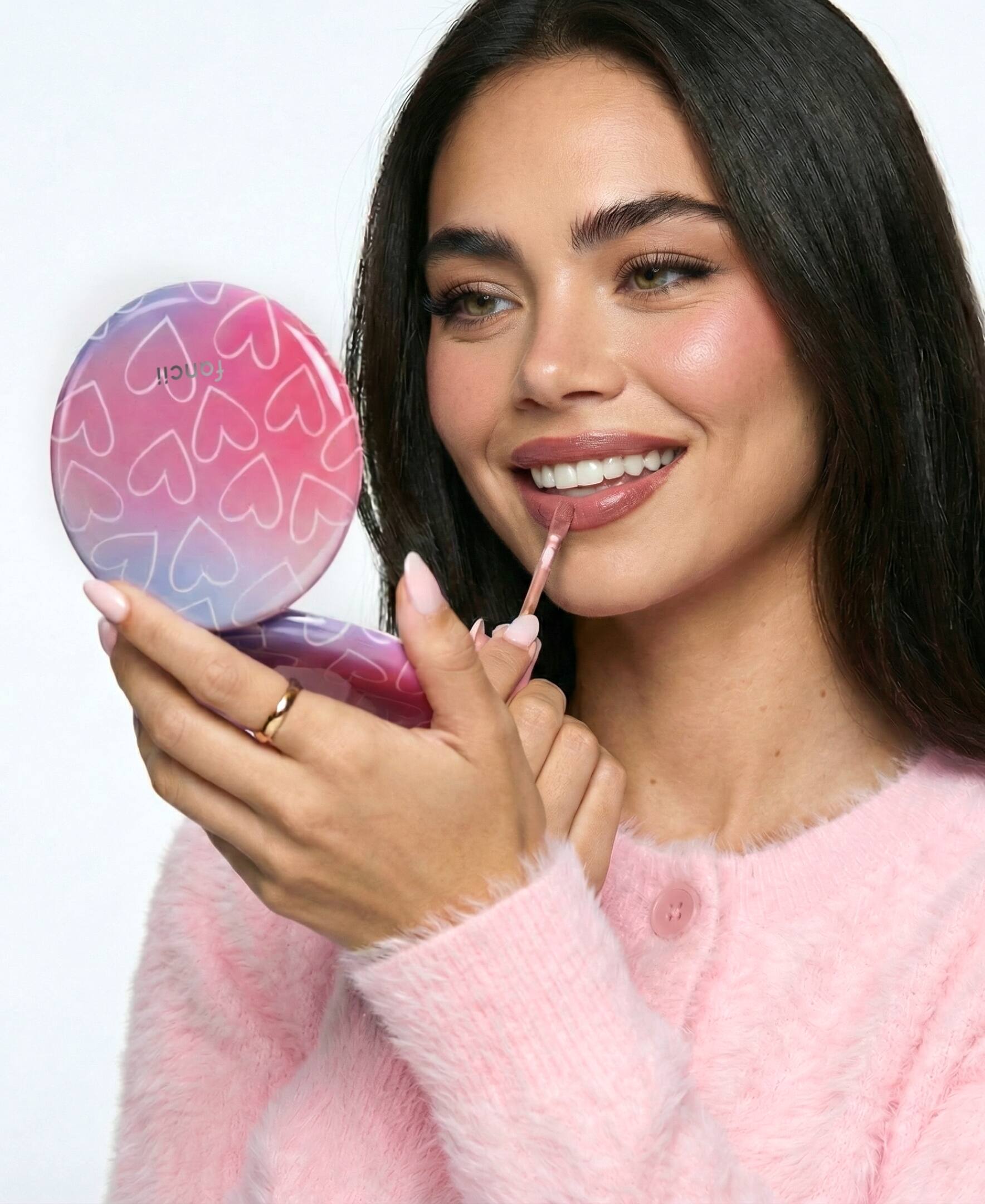 Alt View 2. fancii - Mini Taylor LED Compact Mirror - Lovestruck.