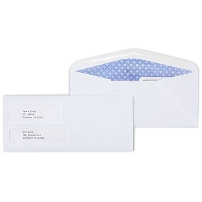 "Staples - Security Tinted #9 Double Window Envelopes, 3 7/8"" x 8 7/8"", 500/Box (ST266759-CC) - White" price history on PriceWatchPro