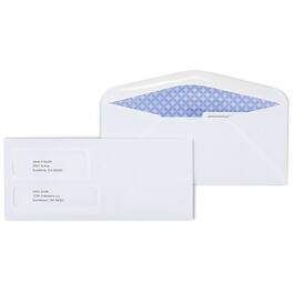 Staples - Security Tinted #9 Double Window Envelopes, 3 7/8" x 8 7/8", 500/Box - White
