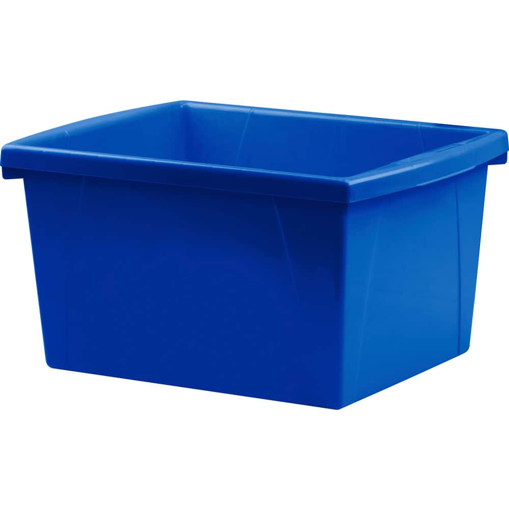 Storex - 4 Gallon Storage Bin, Blue