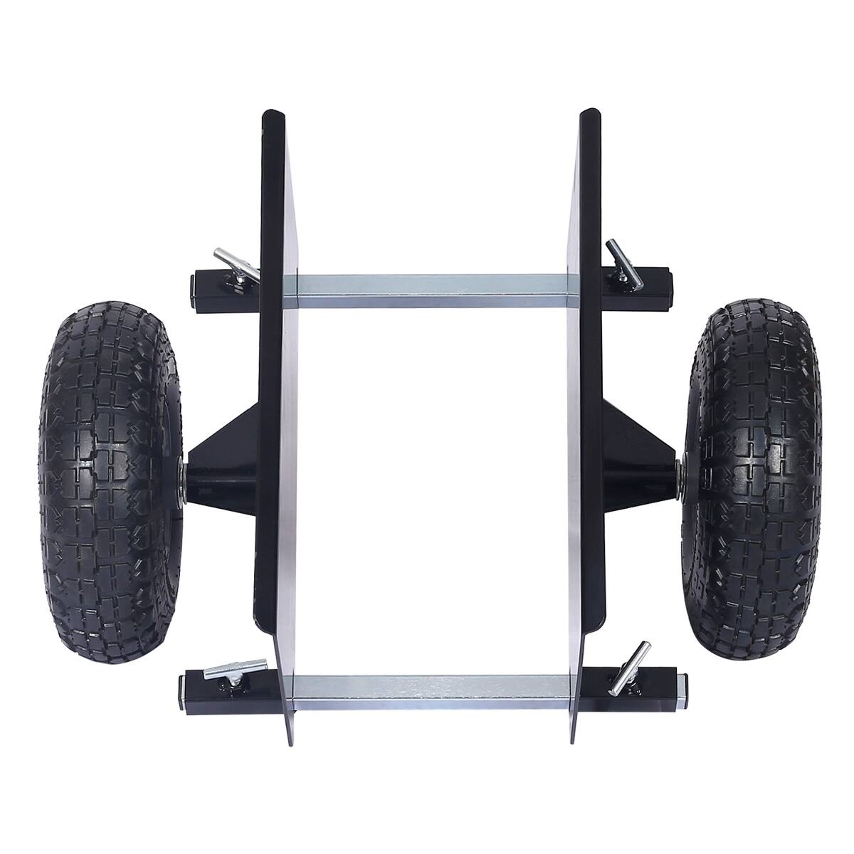 Back. Ropilly - Ropilly 600 lb panel dolly with 10 inch pneumatic wheels for doors and panels - Black.
