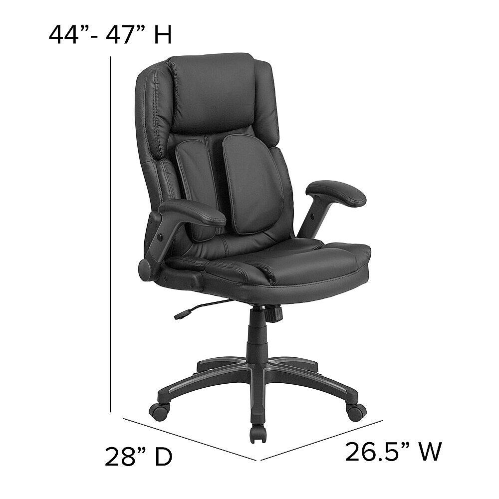 Alt View 13. Alamont Home - Hansel Contemporary Leather Executive Swivel Ergonomic High Back Office Chair - Black.