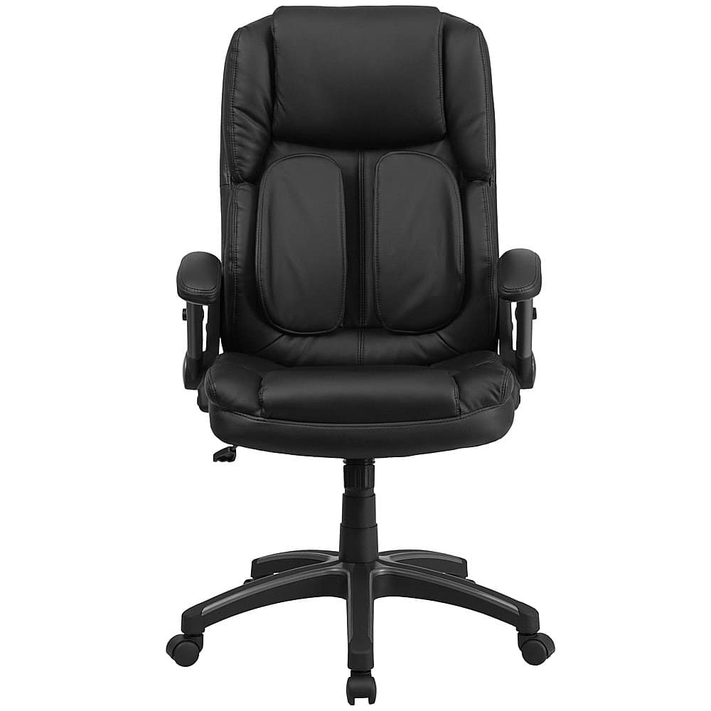 Alt View 11. Alamont Home - Hansel Contemporary Leather Executive Swivel Ergonomic High Back Office Chair - Black.