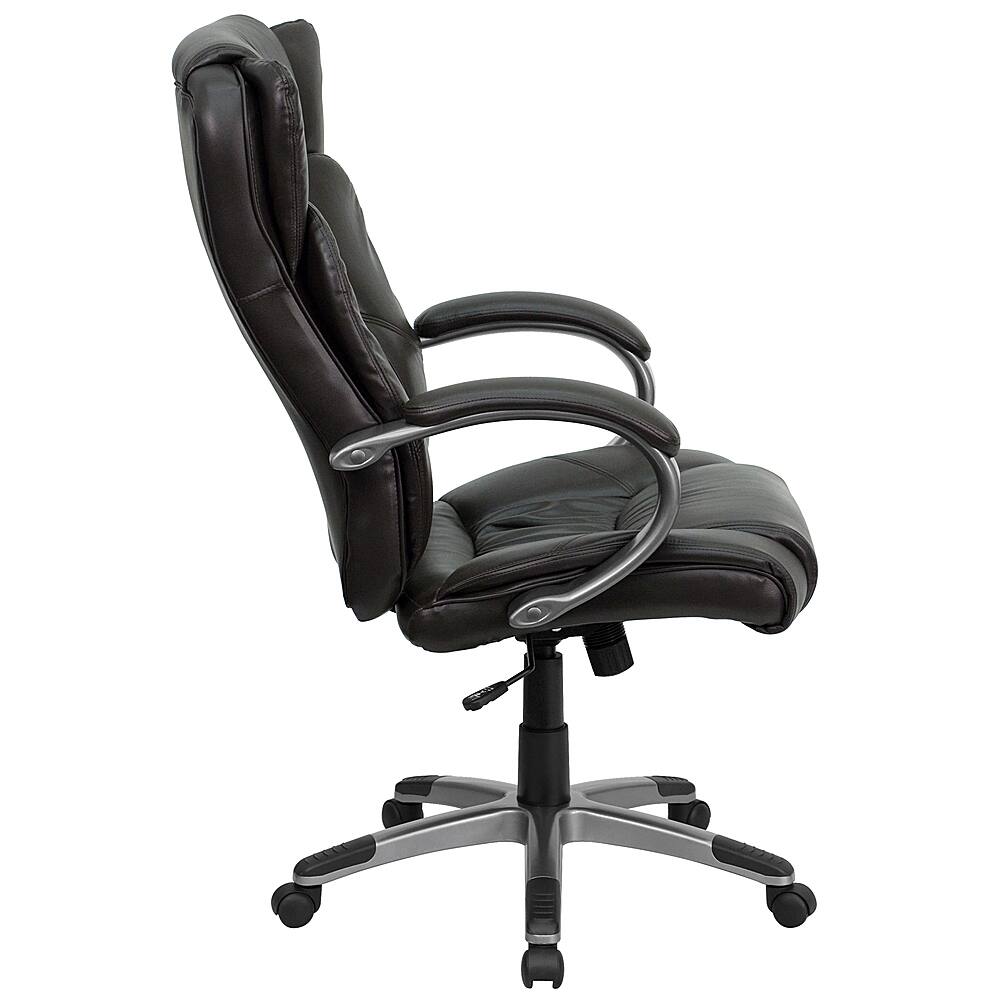 Best Buy Flash Furniture Hansel Contemporary Leather/Faux Leather Ripple Executive Swivel High