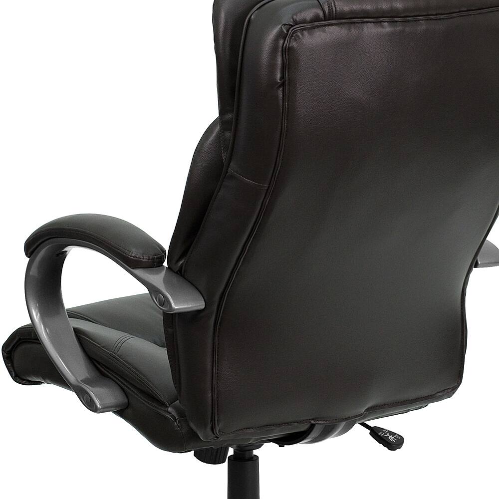Best Buy Flash Furniture Hansel Contemporary Leather/Faux Leather Ripple Executive Swivel High