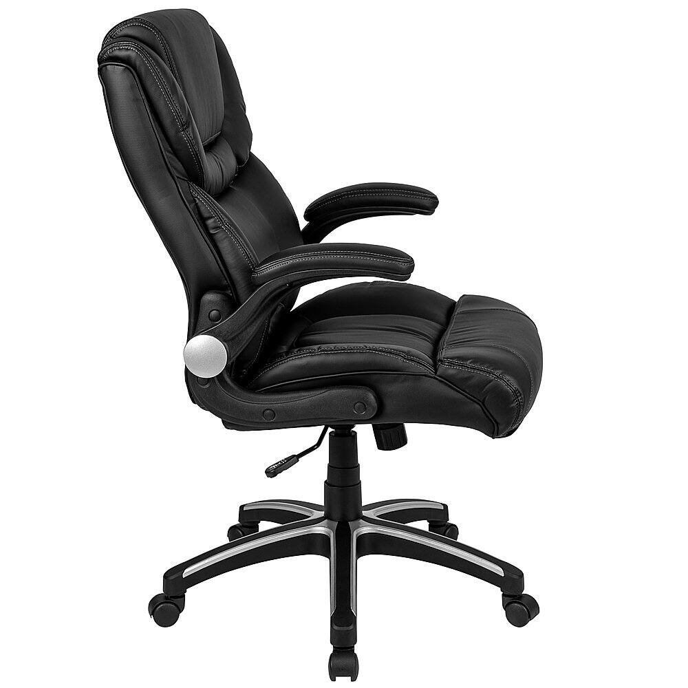 Alt View 16. Alamont Home - Hansel Contemporary Leather/Faux Leather Executive Swivel Office Chair - Black.