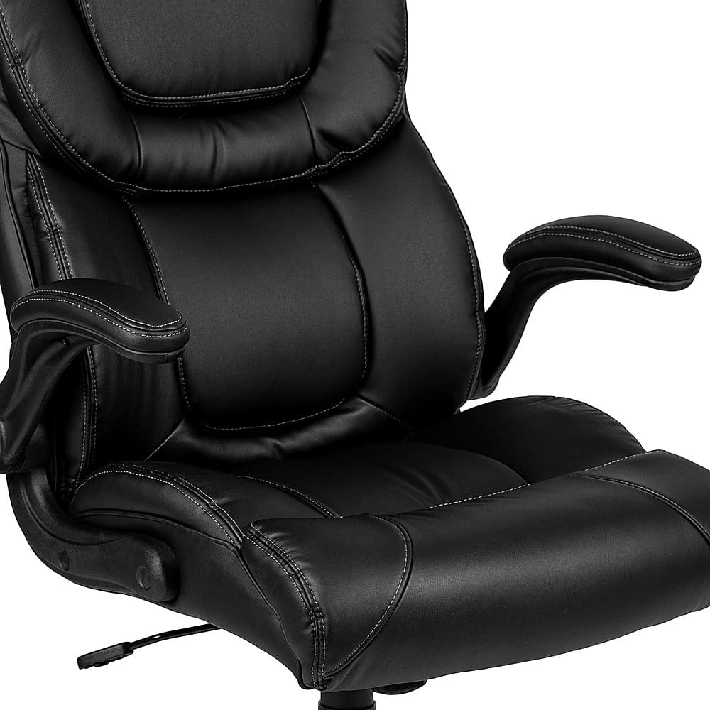 Alt View 19. Alamont Home - Hansel Contemporary Leather/Faux Leather Executive Swivel Office Chair - Black.