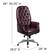 Alt View 13. Alamont Home - Hansel Traditional Leather/Faux Leather Executive Swivel Office Chair - Burgundy.