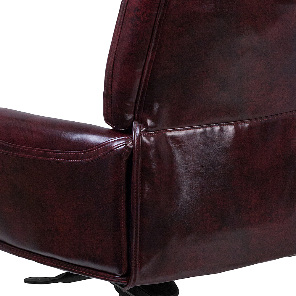 Flash Furniture Burgundy Leather Pillow Back Office Chair with Nailhead Trim