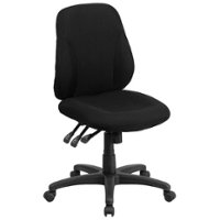 Alamont Home - Wade Contemporary Fabric Swivel Office Chair - Black - Front_Zoom