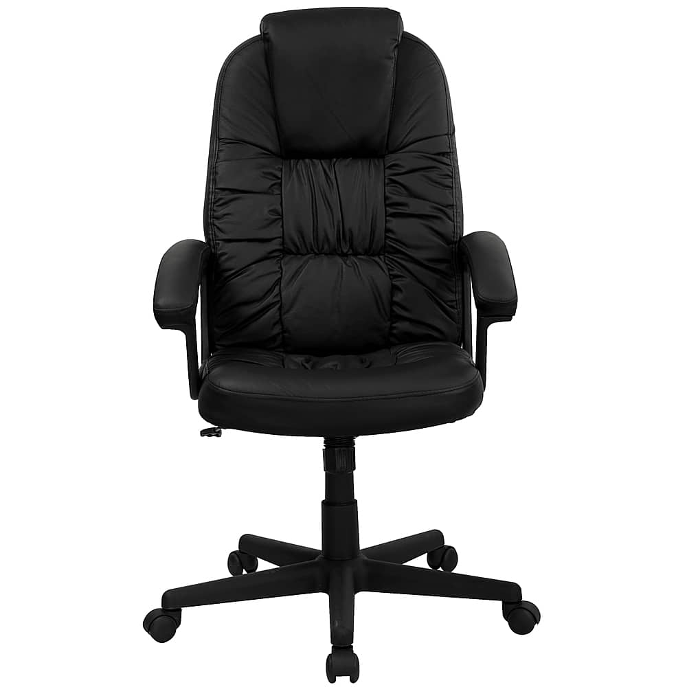 Flash Furniture – Hansel Contemporary Leather/Faux Leather Executive Swivel Office Chair – Black Sansujyuku sansujyuku.com