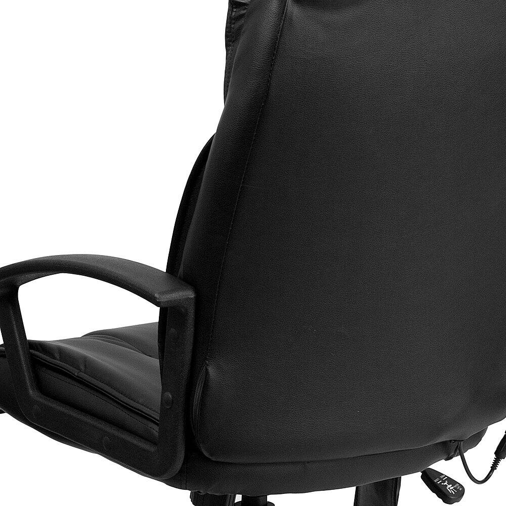Alt View 17. Alamont Home - Sumter Contemporary Leather/Faux Leather Swivel Office Chair - Black.
