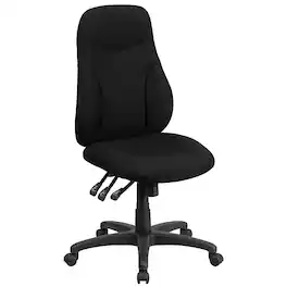 Alamont Home - Hughes Contemporary Fabric Swivel Office Chair - Black