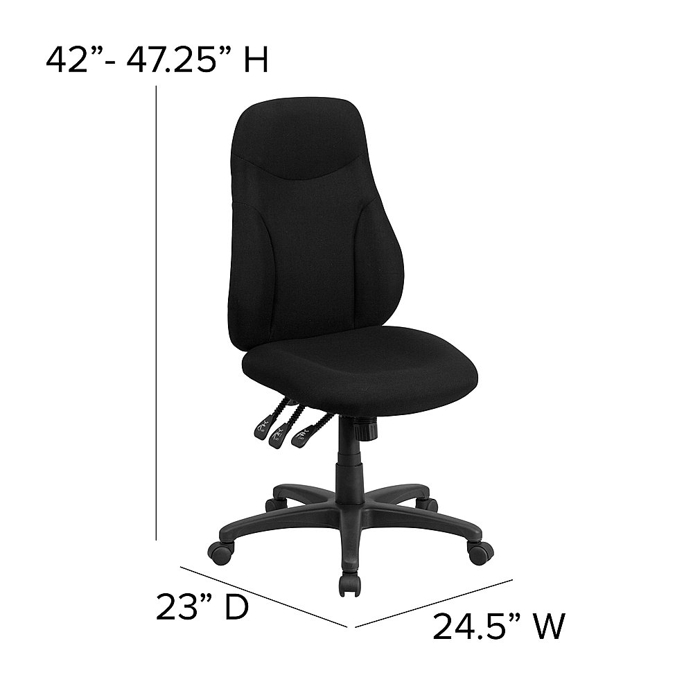 high back swivel chair with armrest