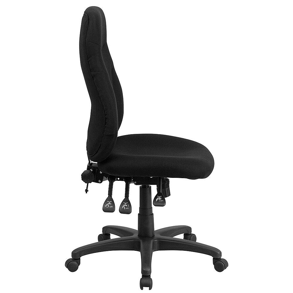 Alt View 16. Alamont Home - Hughes Contemporary Fabric Swivel Office Chair - Black.