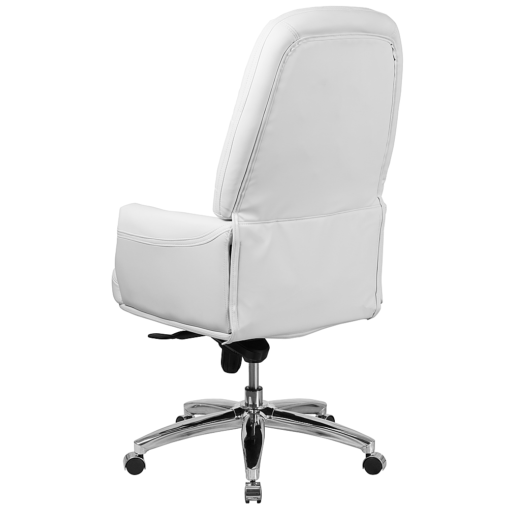 High Back White Tufted Leathersoft Multi-Function Executive Swivel Office Chair 