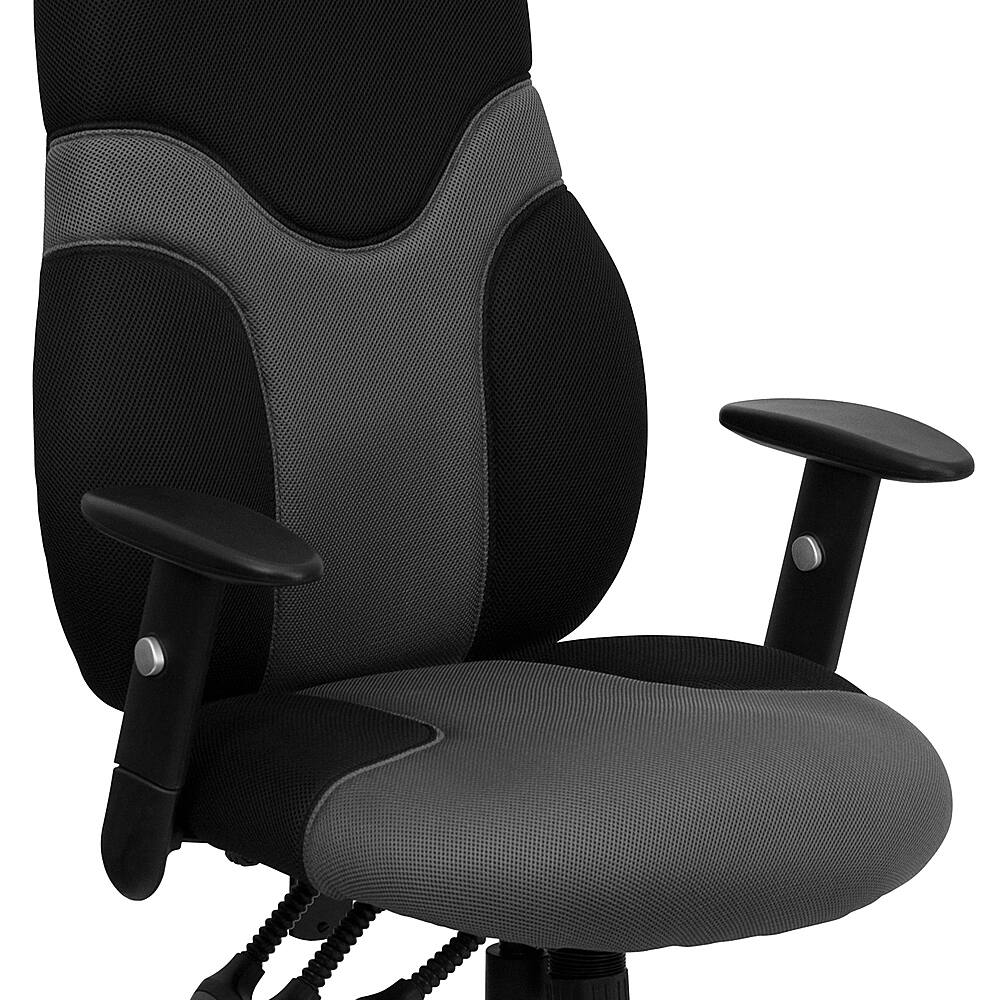 Alt View 15. Alamont Home - Abbott Contemporary Mesh Swivel Office Chair - Black and Gray.