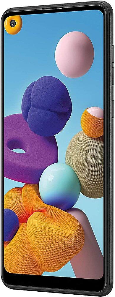 Left. Samsung - Pre-Owned Galaxy A21 32GB (Unlocked) - Black.