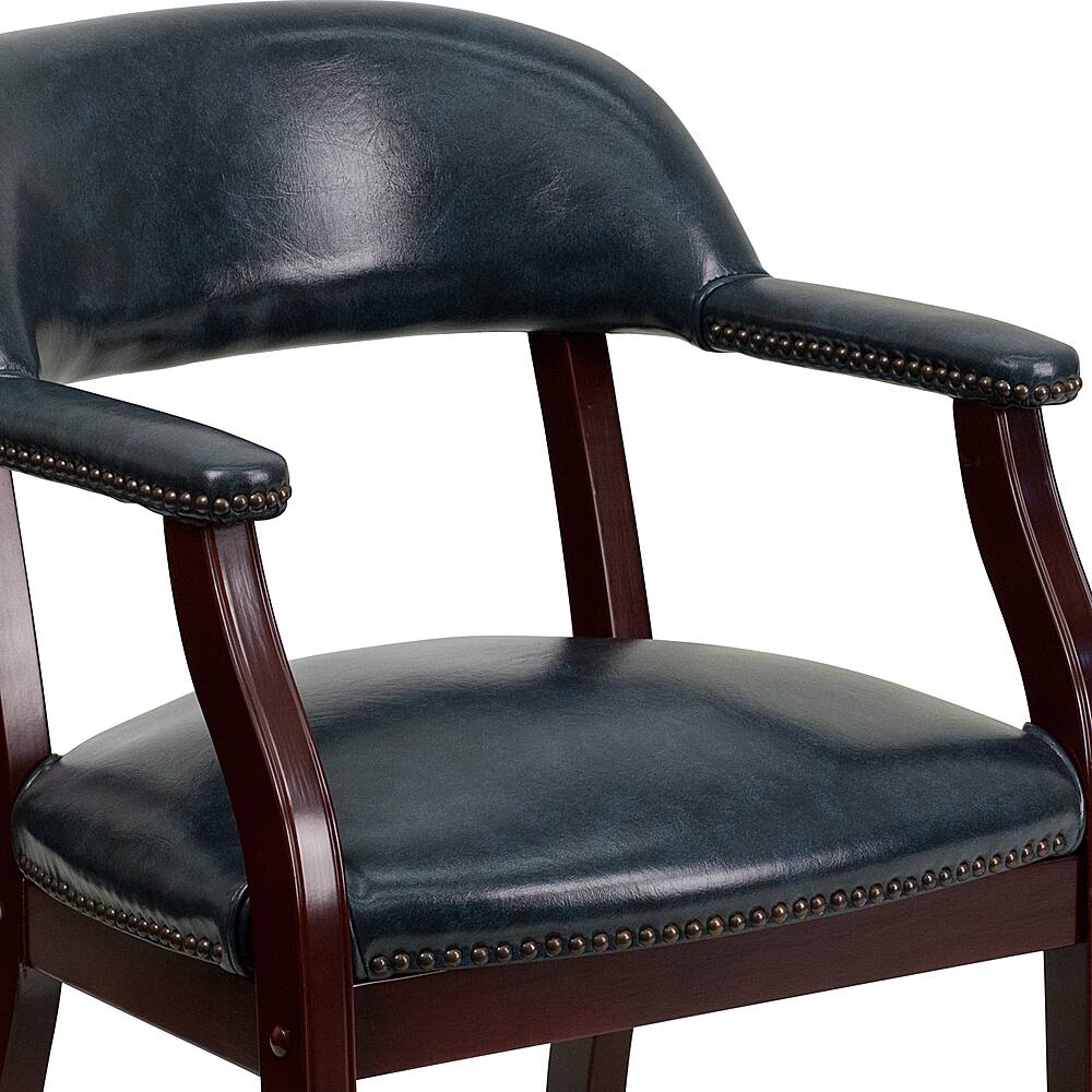 Alt View 15. Alamont Home - Diamond  Traditional Vinyl Side Chair - Upholstered - Navy Vinyl.
