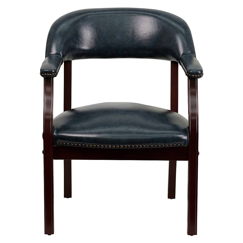 Alt View 11. Alamont Home - Diamond  Traditional Vinyl Side Chair - Upholstered - Navy Vinyl.