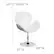 Alt View 13. Alamont Home - Hercules Trestron Series Contemporary Leather/Faux Leather Side Chair - Upholstered - White.