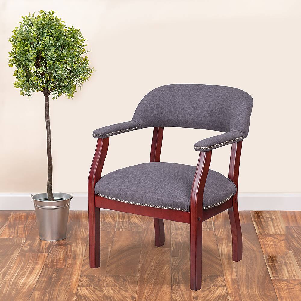 Alt View 12. Alamont Home - Diamond  Traditional Fabric Side Chair - Upholstered - Gray Fabric.