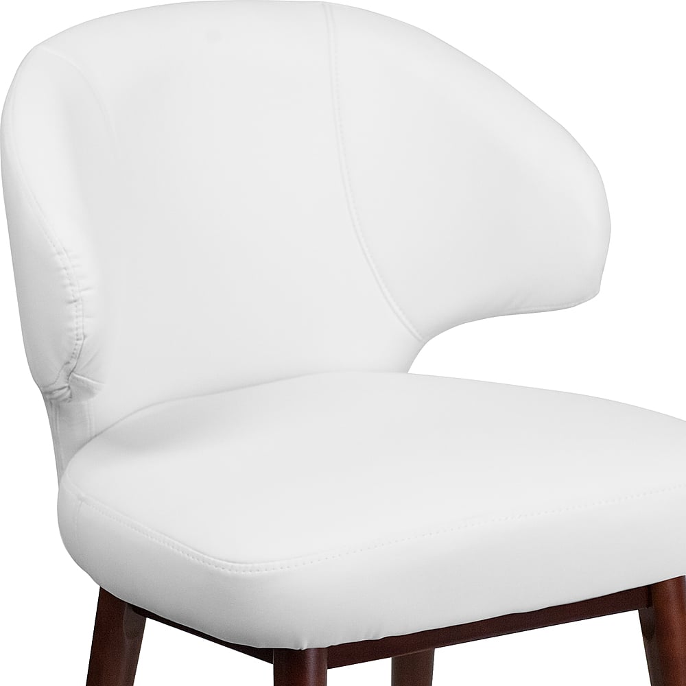 Alt View 17. Alamont Home - Comfort Back Series Contemporary Leather/Faux Leather Side Chair - Upholstered - White LeatherSoft.