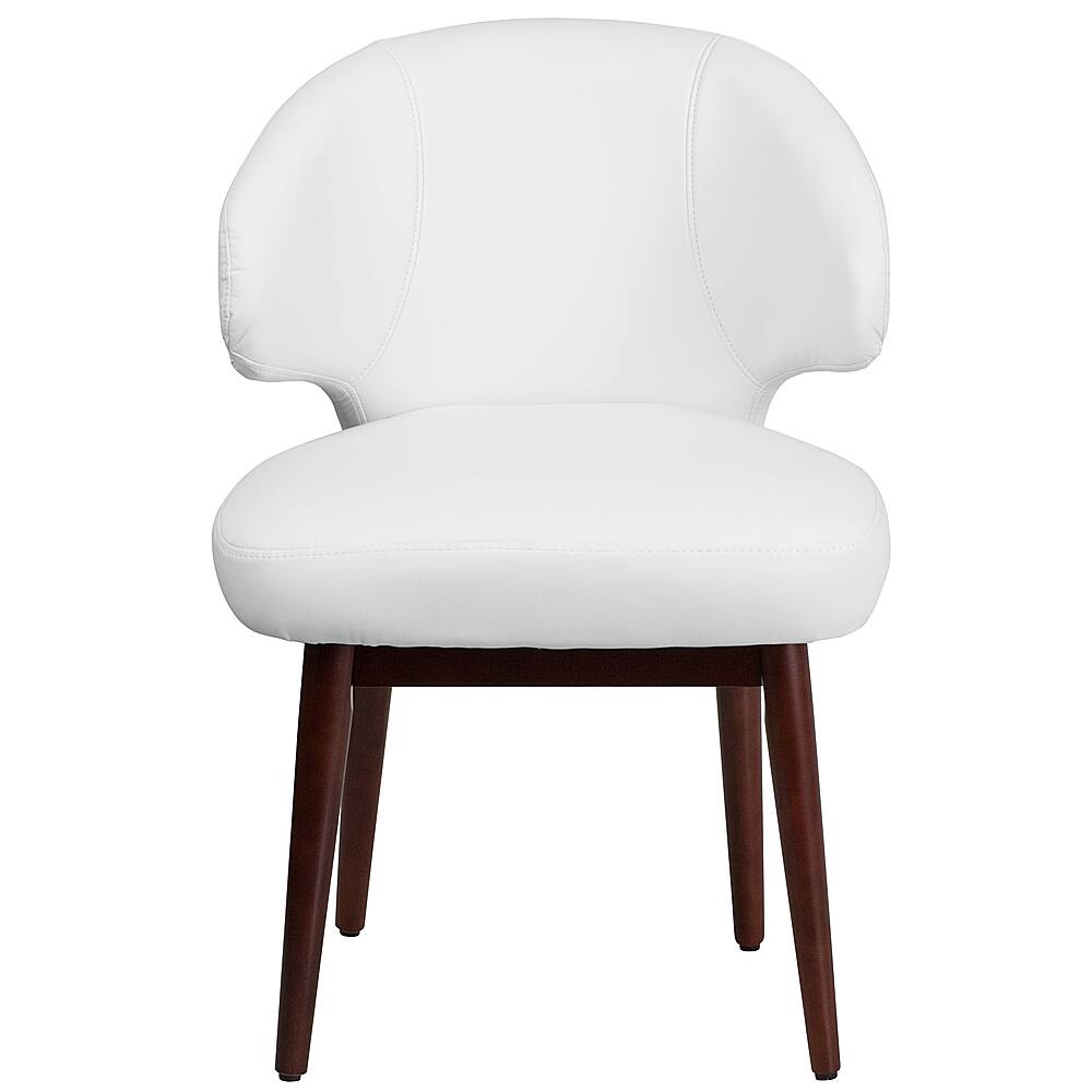 Alt View 11. Alamont Home - Comfort Back Series Contemporary Leather/Faux Leather Side Chair - Upholstered - White LeatherSoft.