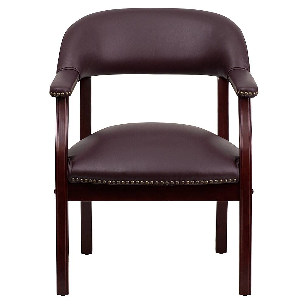 Alt View 11. Alamont Home - Diamond  Traditional Leather/Faux Leather Side Chair - Upholstered - Burgundy LeatherSoft.