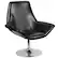 Front. Alamont Home - Hercules Sabrina Series Contemporary Leather/Faux Leather Side Chair - Upholstered - Black.