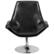 Alt View 11. Alamont Home - Hercules Sabrina Series Contemporary Leather/Faux Leather Side Chair - Upholstered - Black.