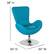 Alt View 13. Alamont Home - Egg Contemporary Fabric Accent Chair - Upholstered - Aqua Fabric.