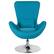 Alt View 11. Alamont Home - Egg Contemporary Fabric Accent Chair - Upholstered - Aqua Fabric.