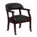 Front. Alamont Home - Diamond Traditional Leather/Faux Leather Side Chair - Upholstered - Black LeatherSoft.
