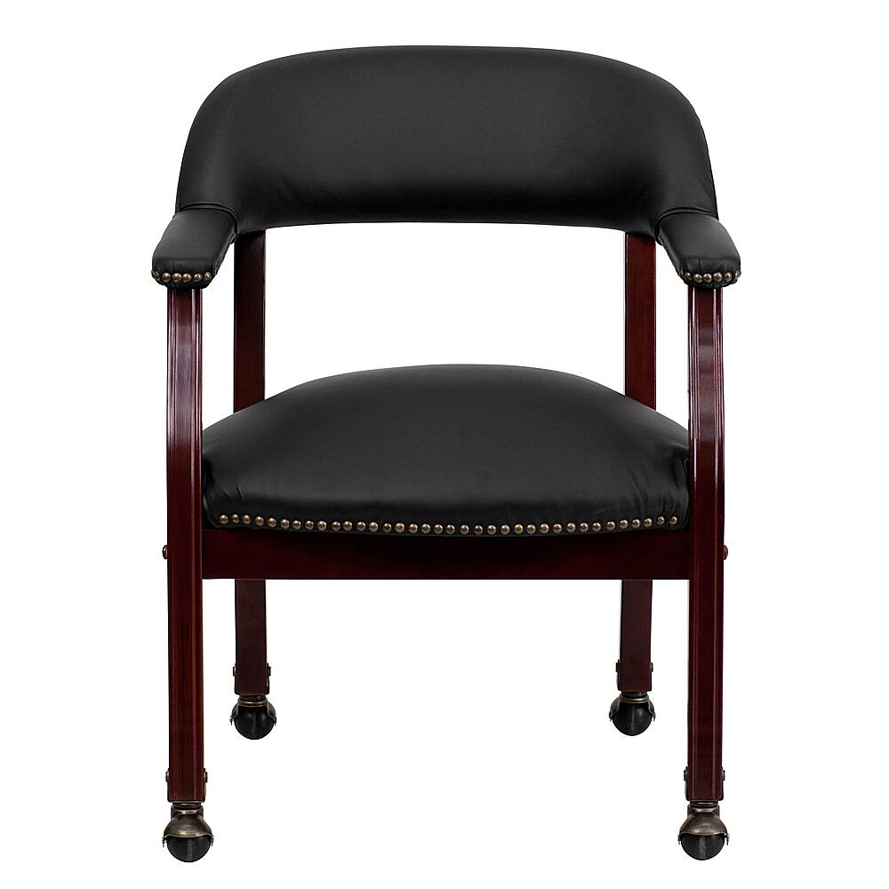 Alt View 11. Alamont Home - Diamond  Traditional Leather/Faux Leather Side Chair - Upholstered - Black LeatherSoft.