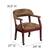 Alt View 13. Alamont Home - Sarah Traditional Fabric Side Chair - Upholstered - Bomber Jacket Brown Microfiber.