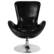 Alt View 11. Alamont Home - Egg Contemporary Leather/Faux Leather Accent Chair - Upholstered - Black LeatherSoft.