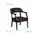 Alt View 13. Alamont Home - Sarah Traditional Vinyl Side Chair - Upholstered - Black Vinyl.