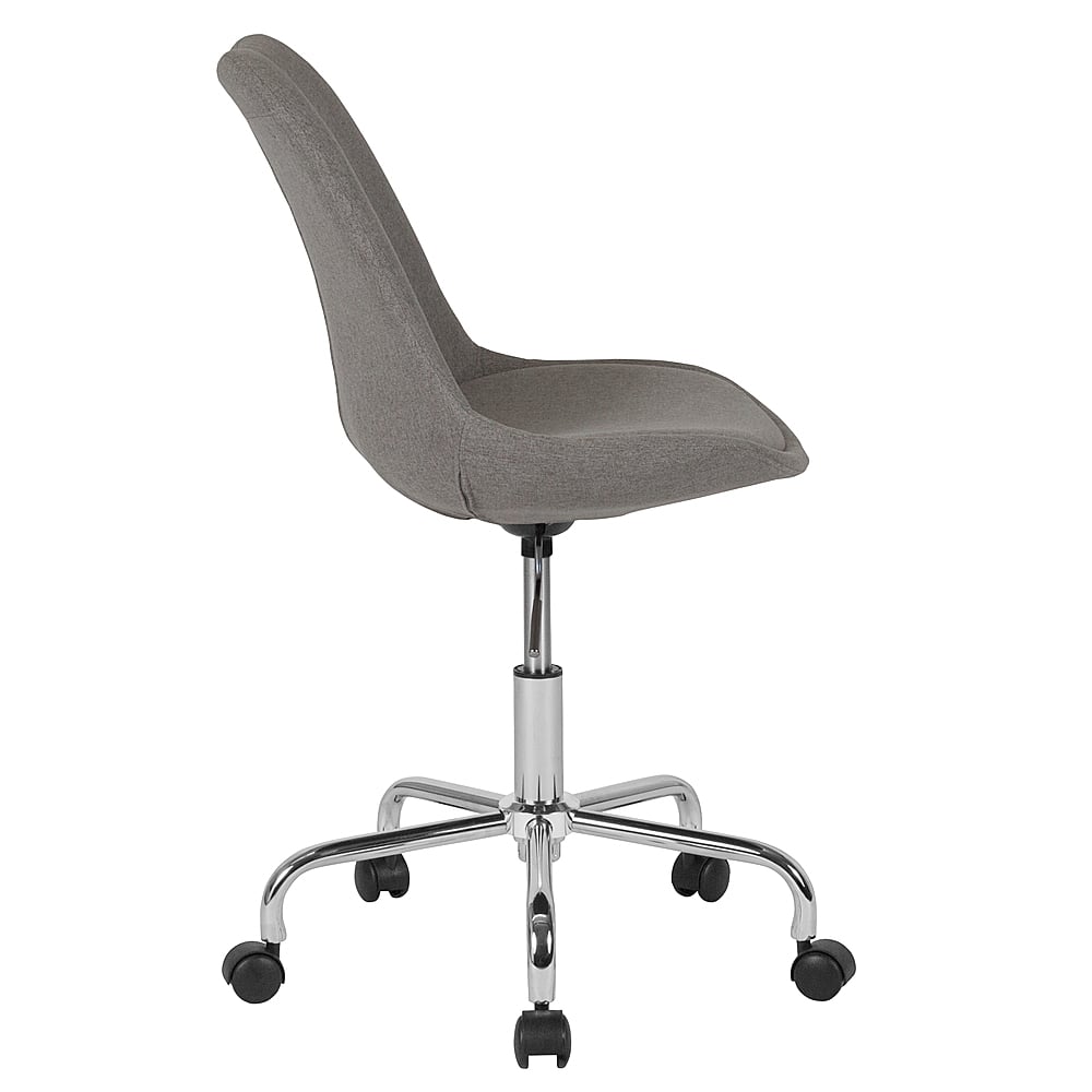 Alt View 16. Alamont Home - Aurora Series Contemporary Fabric Swivel Office Chair - Light Gray.