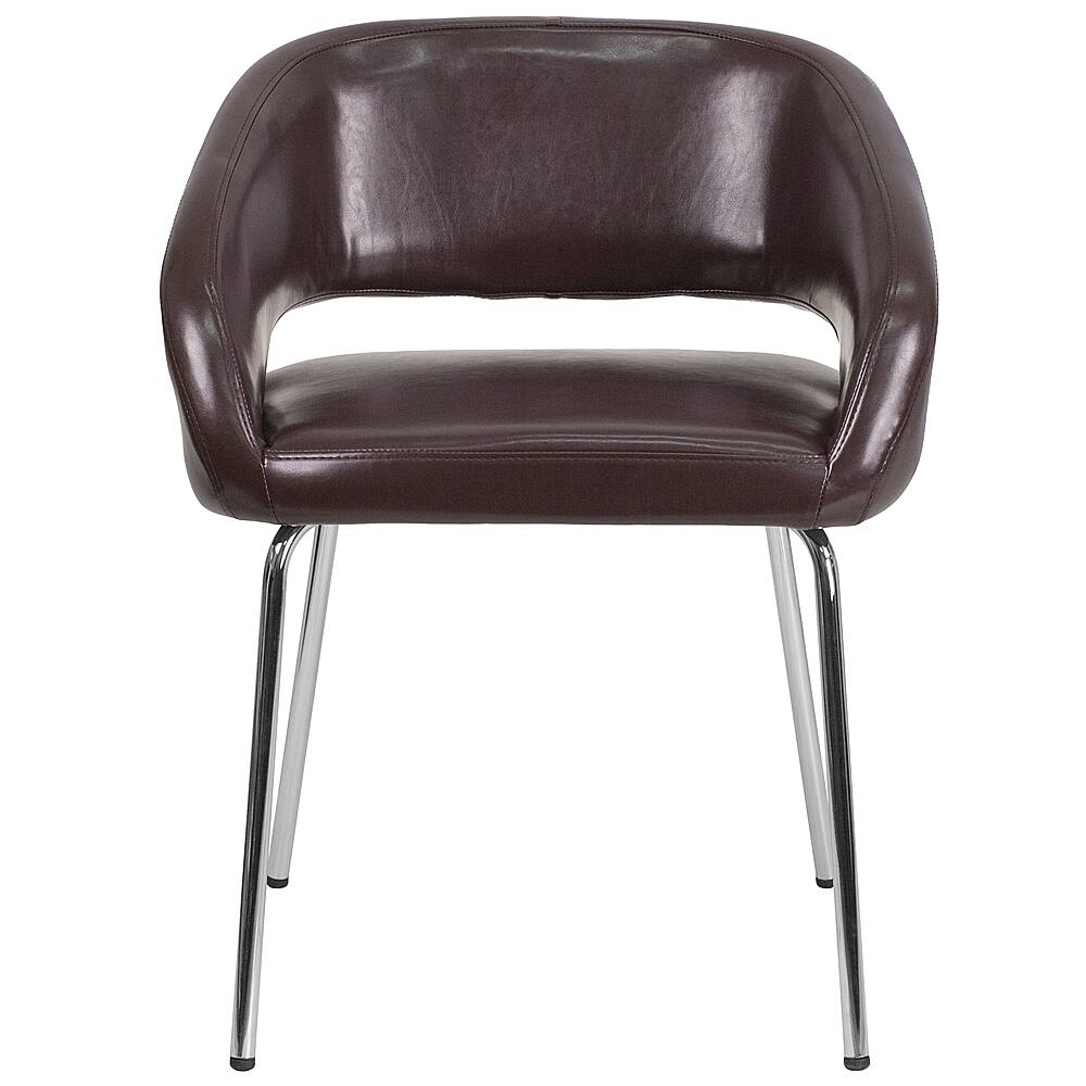 Alt View 11. Alamont Home - Fusion  Contemporary Leather/Faux Leather Side Chair - Upholstered - Brown.