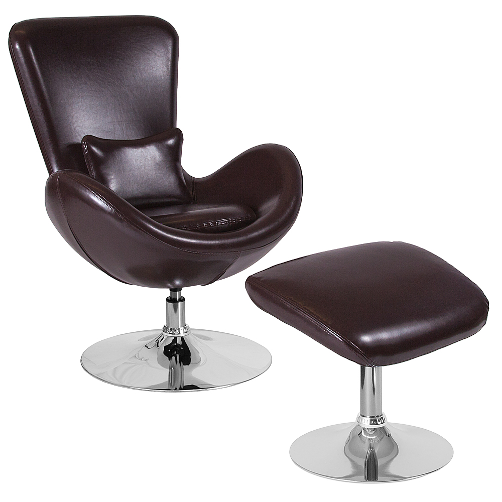 Best Buy: Flash Furniture Egg Contemporary Leather/Faux Leather