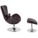 Alt View 13. Alamont Home - Egg Contemporary Leather/Faux Leather Chair and Ottoman Set - Brown LeatherSoft.
