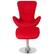 Alt View 11. Alamont Home - Egg Contemporary Fabric Chair and Ottoman Set - Red Fabric.