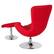 Alt View 12. Alamont Home - Egg Contemporary Fabric Chair and Ottoman Set - Red Fabric.