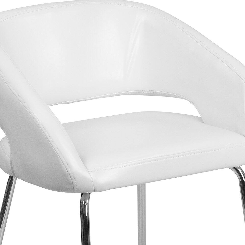 Alt View 17. Alamont Home - Fusion  Contemporary Leather/Faux Leather Side Chair - Upholstered - White.