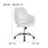 Alt View 13. Alamont Home - Madrid Contemporary Leather/Faux Leather Executive Swivel Office Chair - White LeatherSoft.