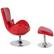 Alt View 13. Alamont Home - Egg Contemporary Leather/Faux Leather Chair and Ottoman Set - Red LeatherSoft.