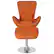 Alt View 11. Alamont Home - Egg Contemporary Fabric Chair and Ottoman Set - Orange Fabric.